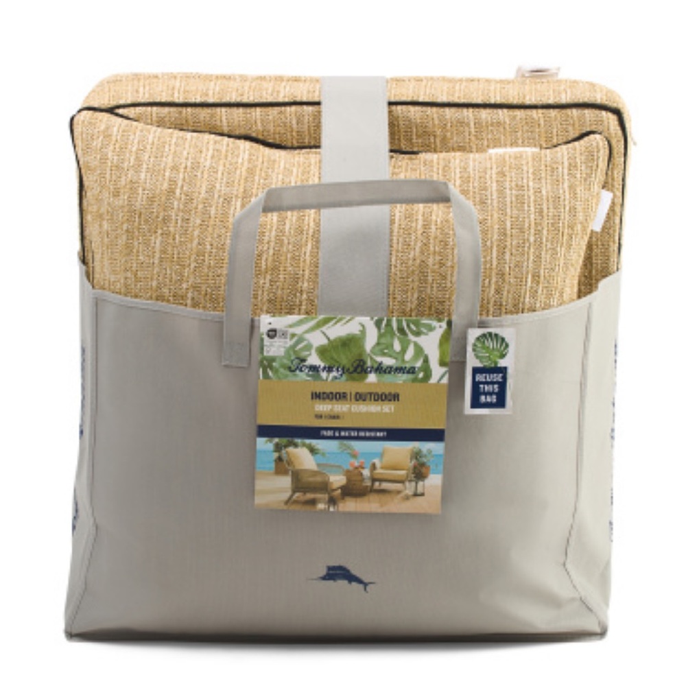 Tommy Bahama Tan / black Indoor/Outdoor Cushion Set